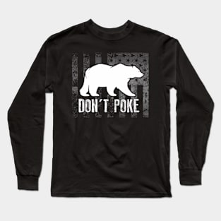 Dont Poke Bear Cute Superhero Bear Usa Long Sleeve T-Shirt